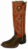 Twisted X MBK0020 for $199.99 Men's' Buckaroo Western Boot with Brown Glazed Pebble Leather Foot and a New Wide Toe